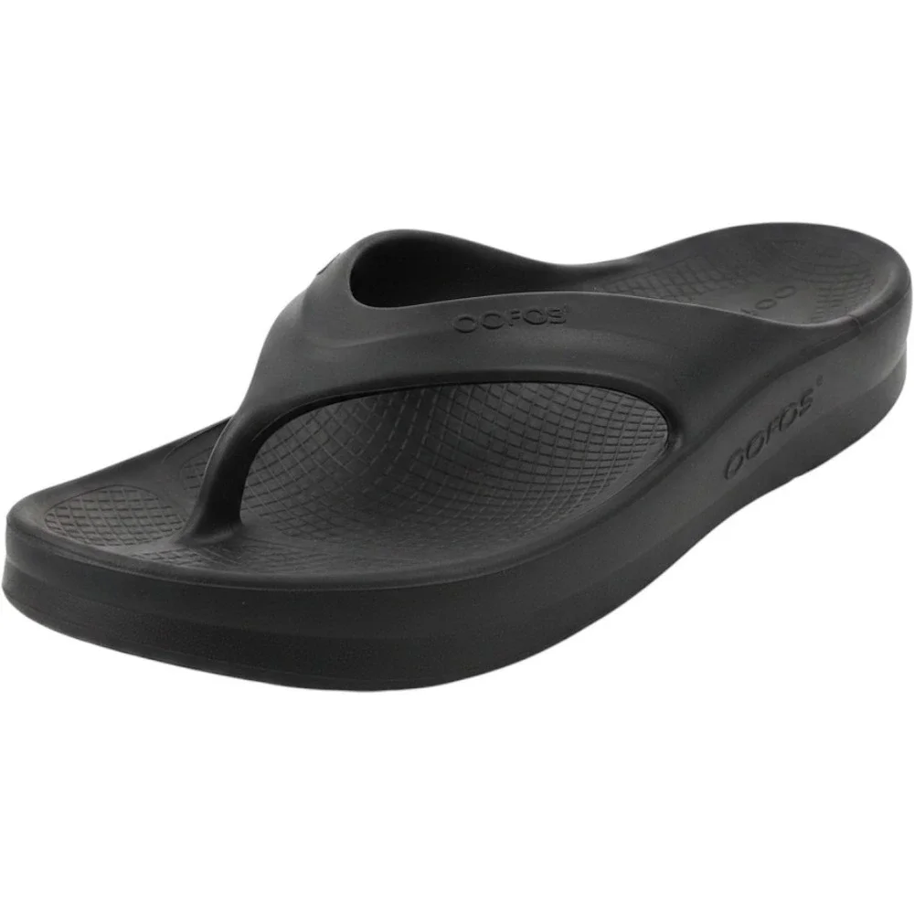 Oofos OOriginal Recovery Sandals Black Thong Flip Flops Mens 8 Womens 10 EU 41